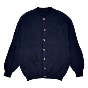 Elegant Black Button-Up Cardigan